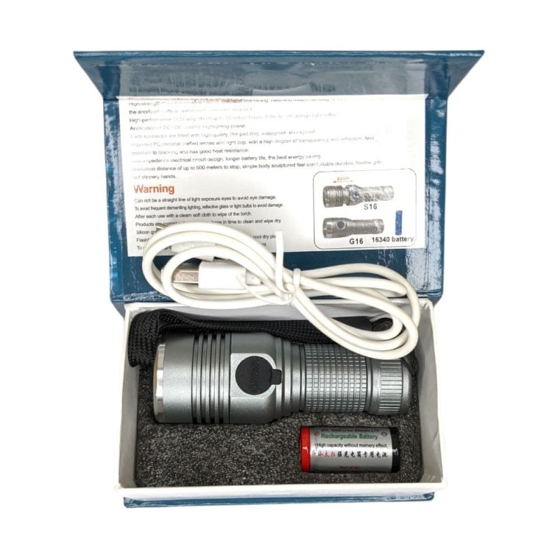 Ліхтар Small Sun R840 (16340) XPE USB (3 режима)