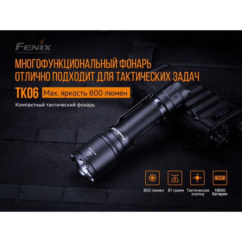 Ліхтар ручний Fenix TK06 (SST20 L4)