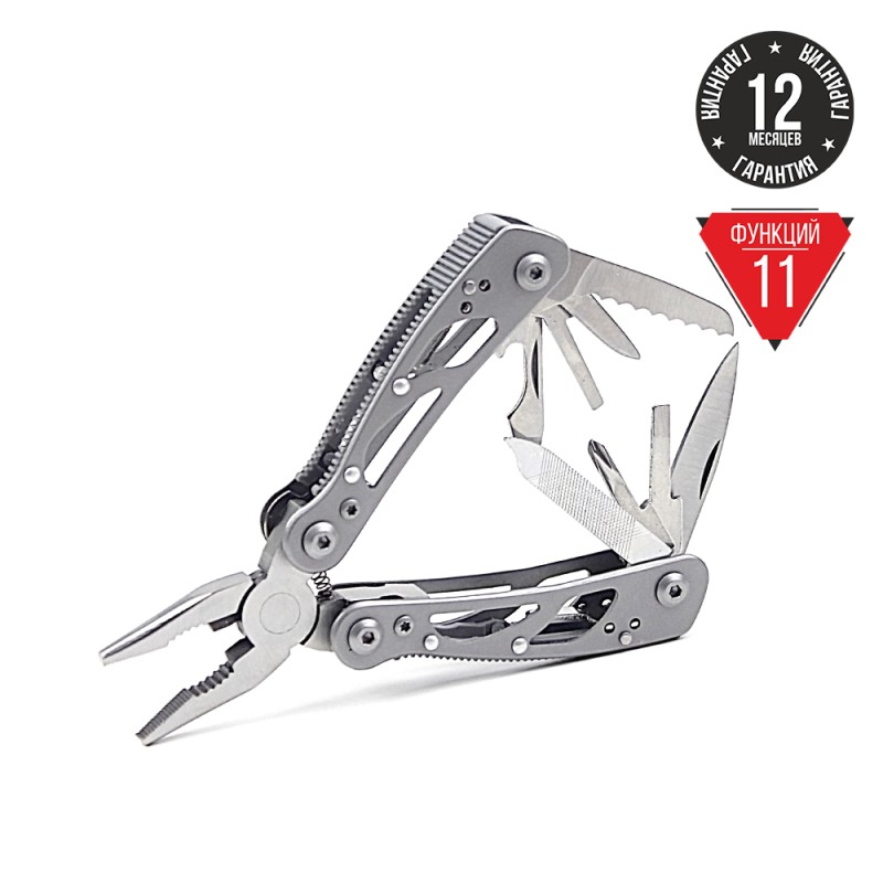 Мультитул GANZO G104 S (11 инструментов) Серебристый