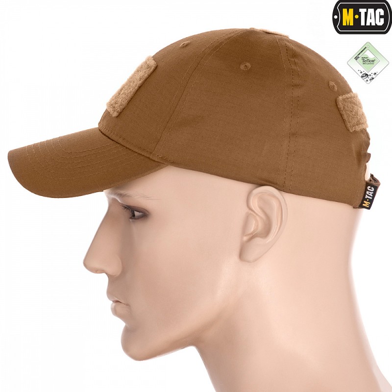 Бейсболка M-TAC Flex Rip-Stop Coyote Brown з липучкою Койот