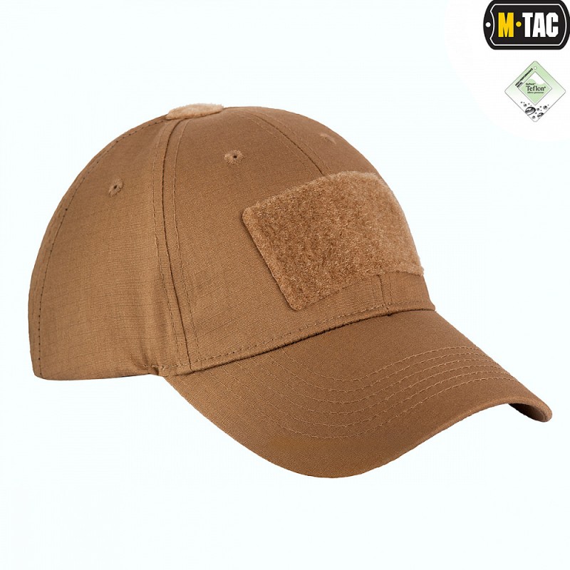 Бейсболка M-TAC Flex Rip-Stop Coyote Brown з липучкою Койот
