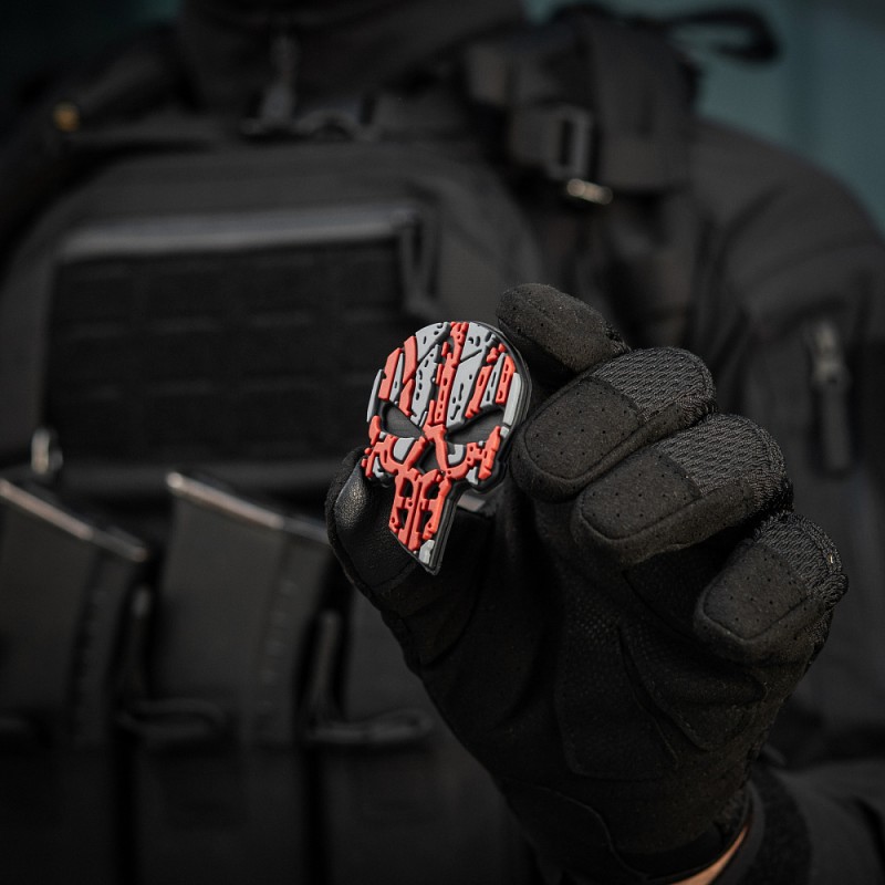 Патч Ukrainian Punisher 3D PVC Red/Black type 2