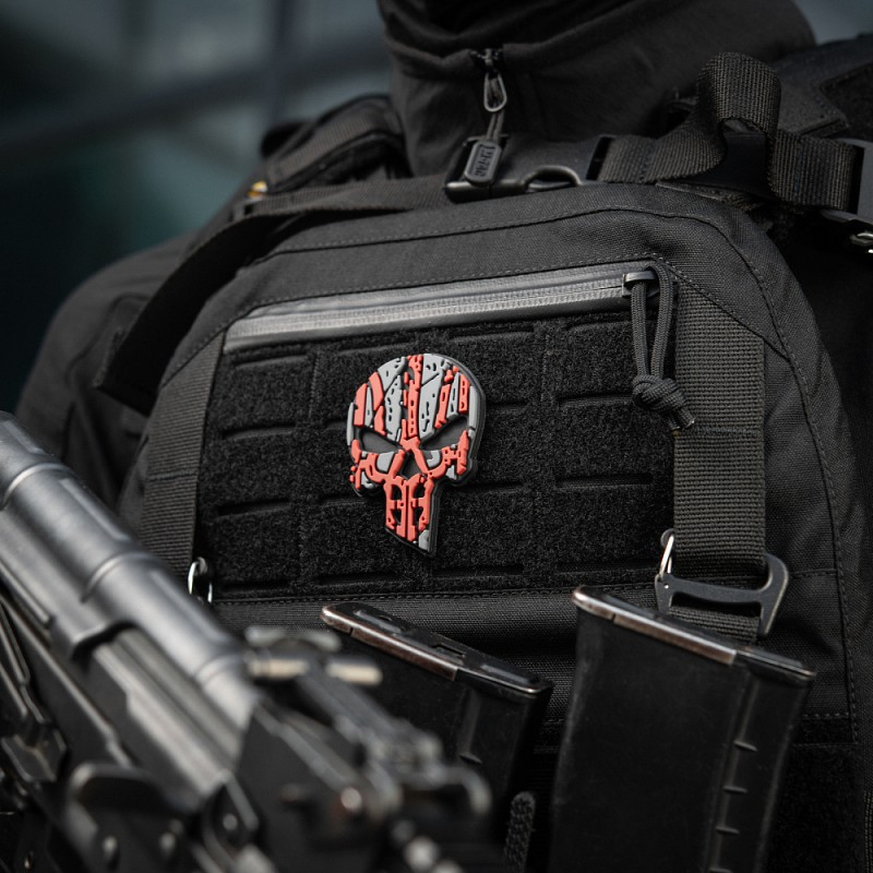 Патч Ukrainian Punisher 3D PVC Red/Black type 2