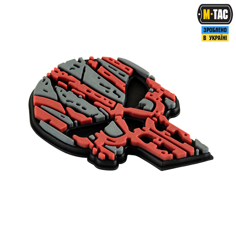 Патч Ukrainian Punisher 3D PVC Red/Black type 2