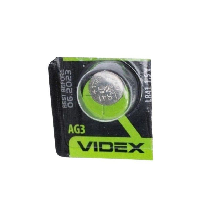 Батарейка Videx Alkaline AG3 (LR41) 1,5V, 1шт