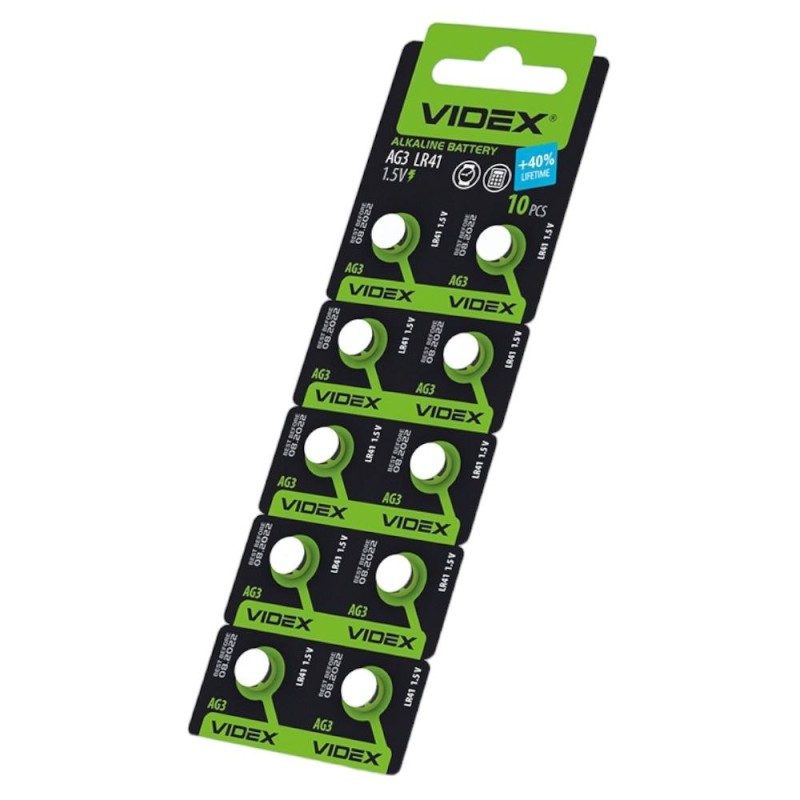 Батарейка Videx Alkaline AG3 (LR41) 1,5V, 1шт