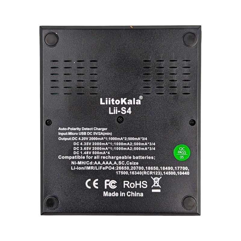 Зарядний пристрій LiitoKALA Lii-S4 на 4 АКБ (USB, LCD)