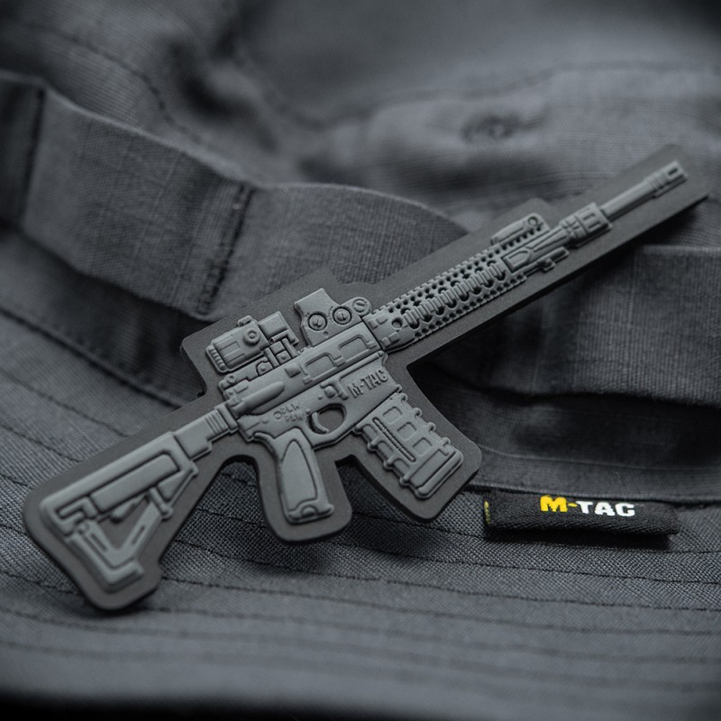 Нашивка AR-15 3D PVC Dark Grey