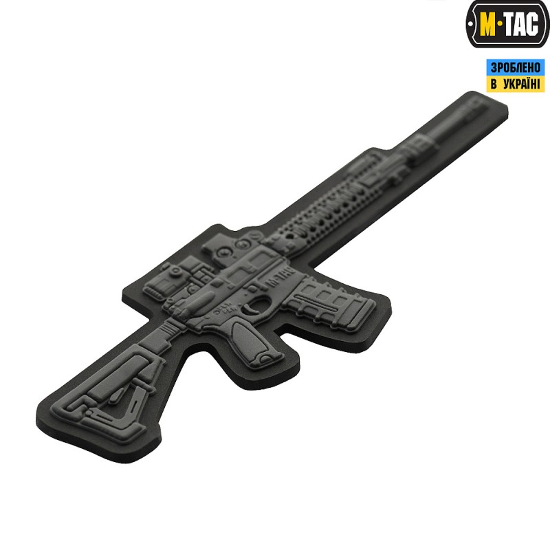 Нашивка AR-15 3D PVC Dark Grey