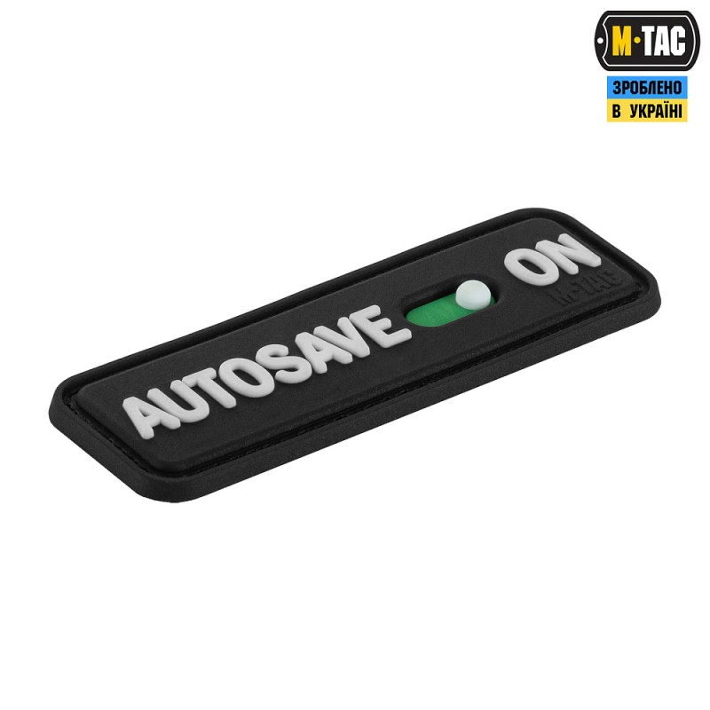 Нашивка Autosave PVC Black