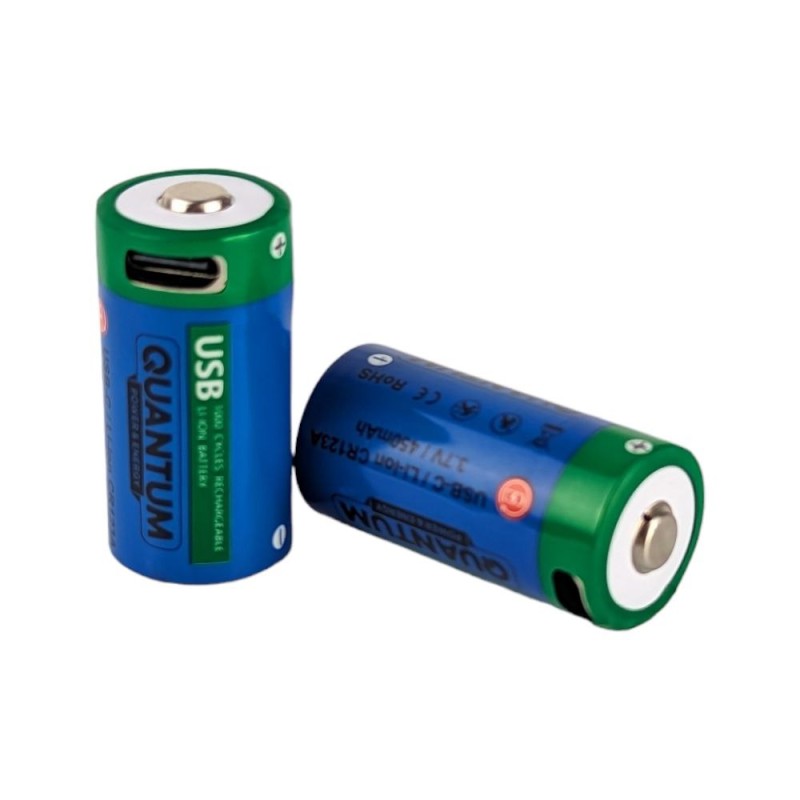 Аккумулятор Quantum 16340 450 mAh 3,7V (Type-C)