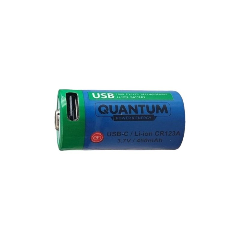 Аккумулятор Quantum 16340 450 mAh 3,7V (Type-C)