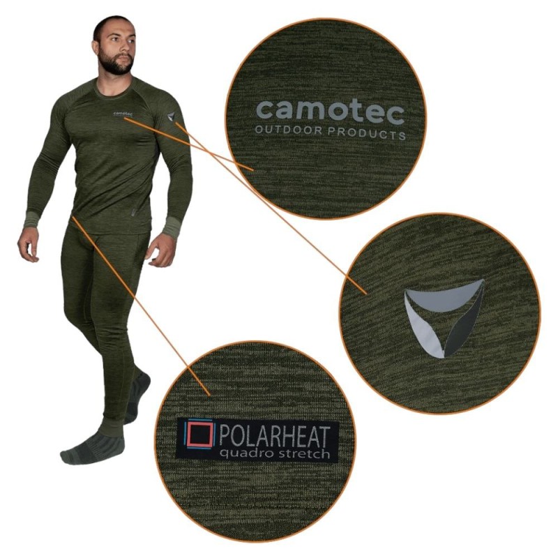 Термобілизна Polarheat Quadro stretch Pro 2.0 Меланж Олива