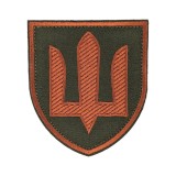 Шеврон "Медична служба" липучка (тризуб) Олива