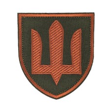 Шеврон "Медична служба" липучка (тризуб) Олива