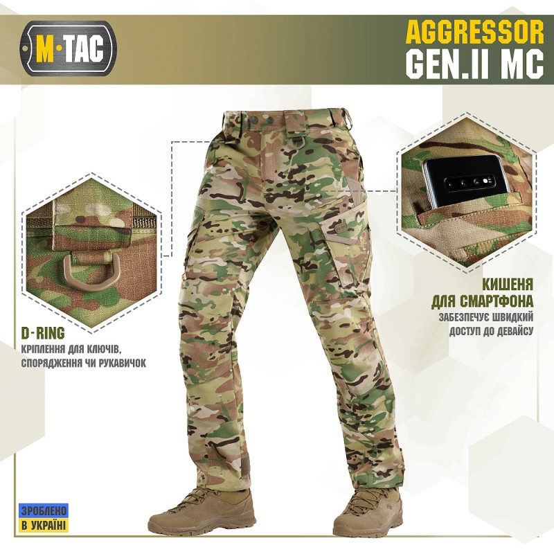 Штани M-Tac Aggressor Gen.II Rip-Stop MC MultiCam