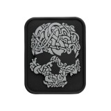 Патч нашивка Viking Skull PVC Black/Grey