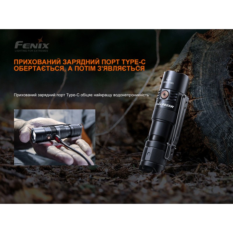 Ліхтар ручний Fenix PD25R Чорний