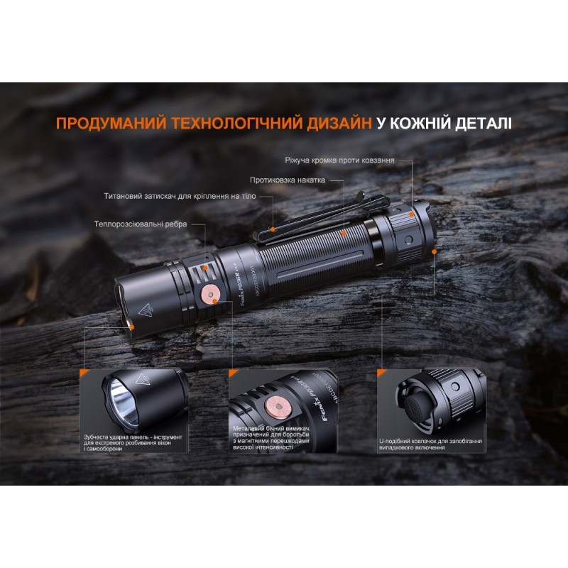 Ліхтар ручний Fenix PD36R V2.0 Чорний