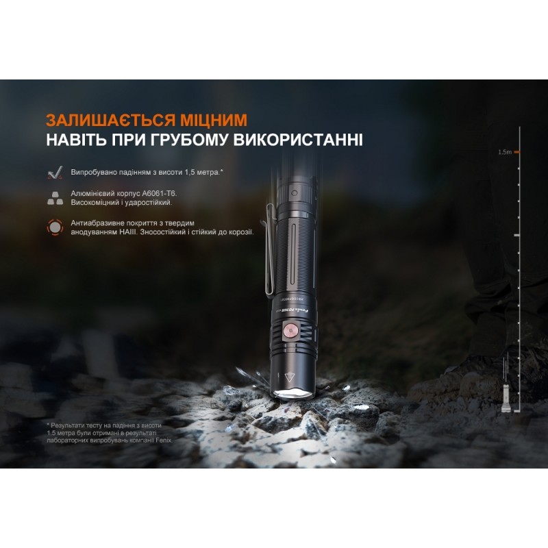 Ліхтар ручний Fenix PD36R V2.0 Чорний