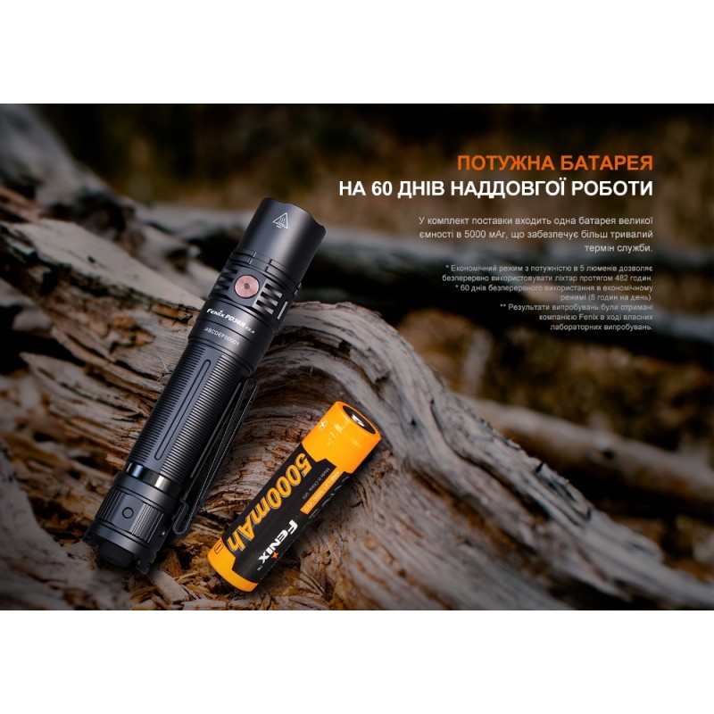Ліхтар ручний Fenix PD36R V2.0 Чорний