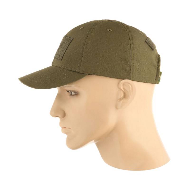 Бейсболка тактична M-TAC Elite Flex Rip-Stop Dark Olive з липучкою Олива
