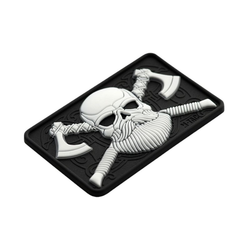 Патч Bearded Skull 3D PVC Black/White