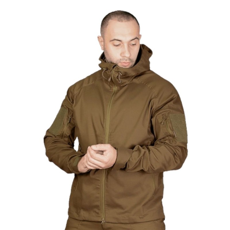 Куртка вітрівка Stalker Canvas Camotec Койот