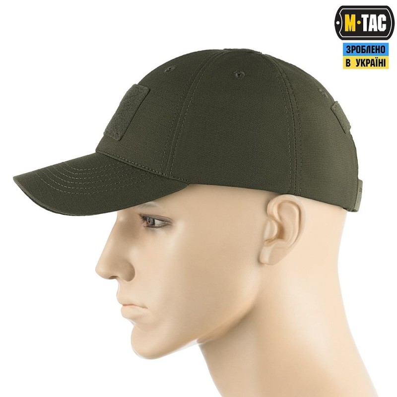 Бейсболка тактична M-TAC Elite Flex Rip-Stop Army Olive з липучкою Олива