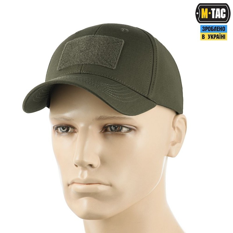 Бейсболка тактична M-TAC Elite Flex Rip-Stop Army Olive з липучкою Олива