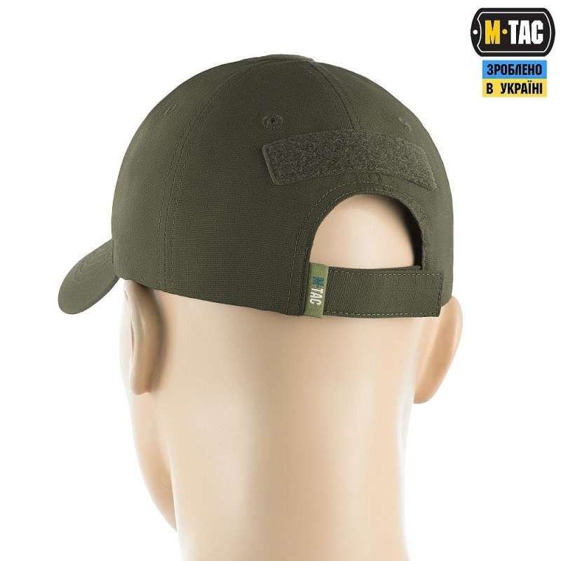Бейсболка тактична M-TAC Elite Flex Rip-Stop Army Olive з липучкою Олива