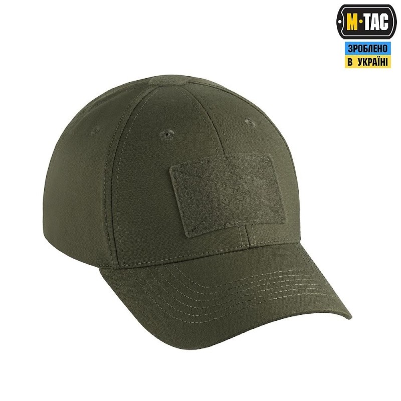 Бейсболка тактична M-TAC Elite Flex Rip-Stop Army Olive з липучкою Олива