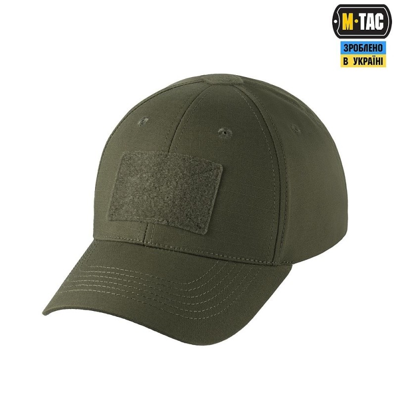Бейсболка тактична M-TAC Elite Flex Rip-Stop Army Olive з липучкою Олива