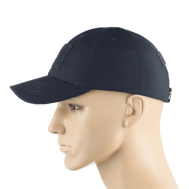 Бейсболка тактична M-TAC Elite Flex Rip-Stop з липучкою Dark Navy Blue Темно синій
