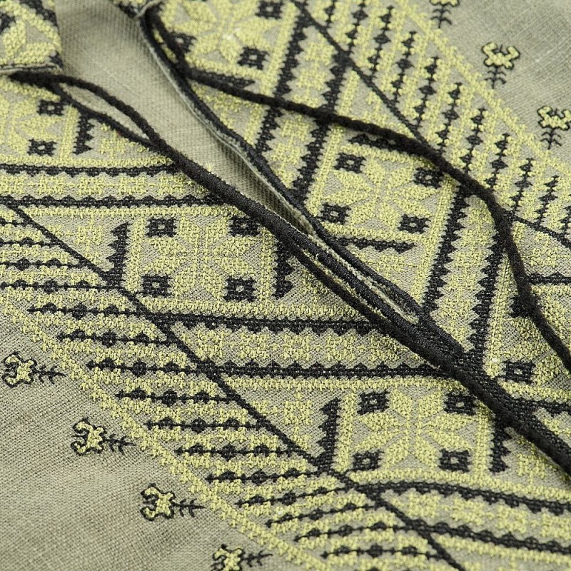 Вишиванка M-Tac 100% льон Олива