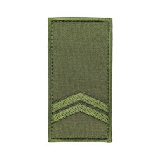 Погон ДКВС молодший сержант на липучці (10х5см) Олива