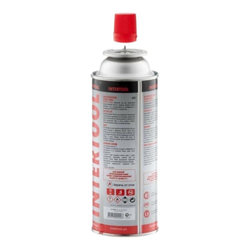 Газовый баллон для плитки 220г Intertool с системой CRV
