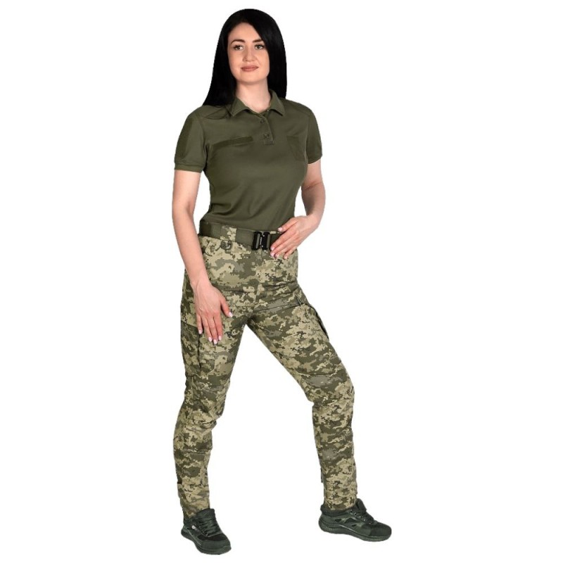 Поло жіноча Pani Army ID CoolPass Pique LT Олива