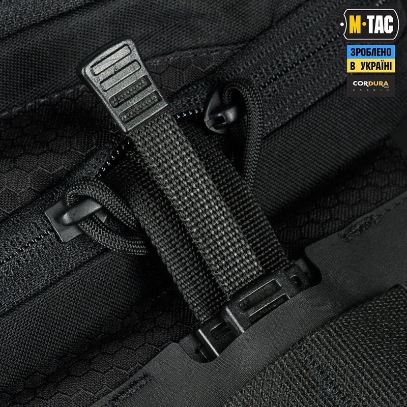 Сумка M-Tac Sling Pistol Bag Elite Hex з липучкою Чорний