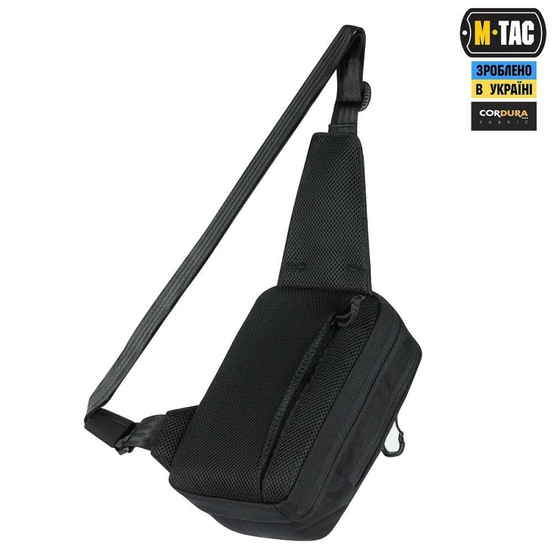 Сумка M-Tac Sling Pistol Bag Elite Hex з липучкою Чорний