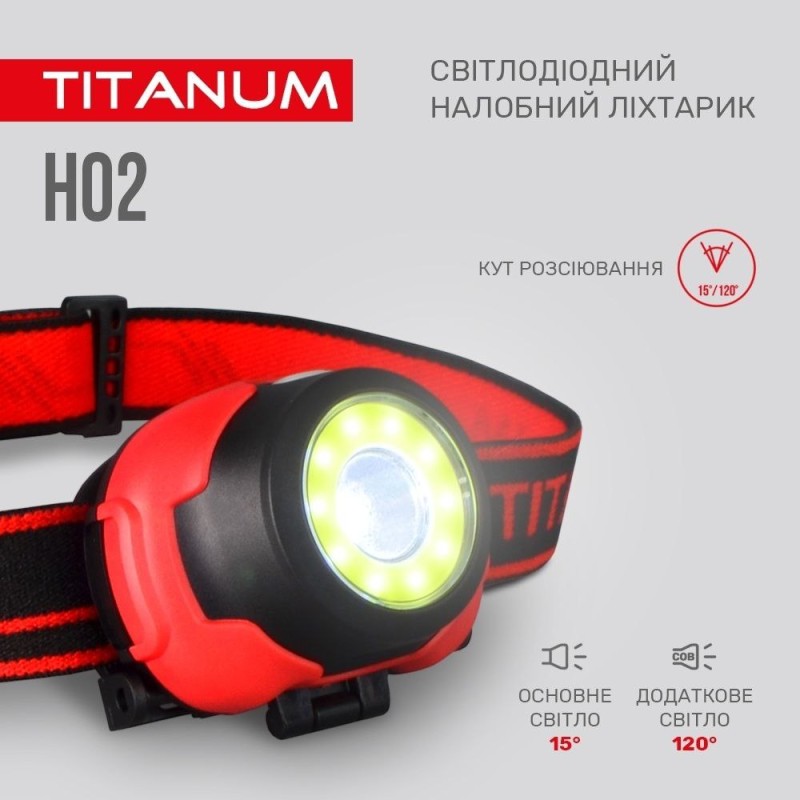 Ліхтар на голову Titanum TLF-H02 (100Lm)