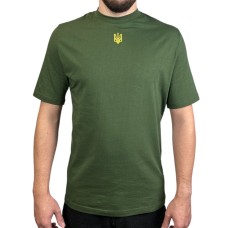 Футболка бавовняна Ray (золотий тризуб) Хаки XXXL(р)