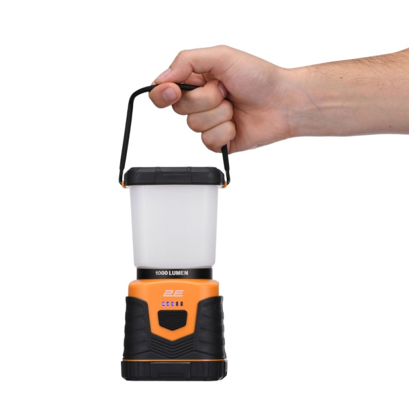 Ліхтар кемпінговий 2E 10Вт акумуляторний (4 режима, PowerBank, IP44) Чорний