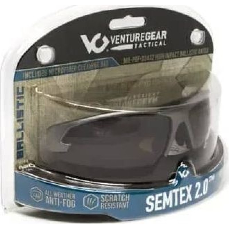 Очки защитные Venture Gear Tactical Semtex 2.0 Tan (bronze) Anti-Fog, коричневые оправы песок Тан