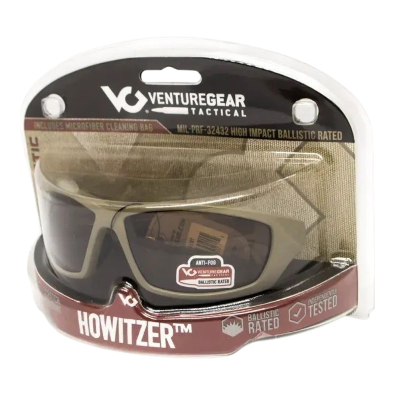 Окуляри захисні Venture Gear Tactical Howitzer Tan (clear) Anti-Fog Прозорий