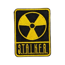 Шеврон сувенір (STALKER, logo, липучка, 6*8 см) Чорний