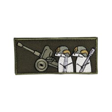 Нашивка (Флорки артилерісти, липучка, 11*5 см) Олива