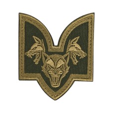 Шеврон (Вовки Да-Вінчі, липучка, 8*7 см) Олива