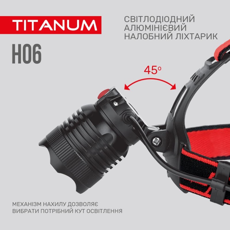 Ліхтар на голову Titanum TLF-H06 (800Lm)