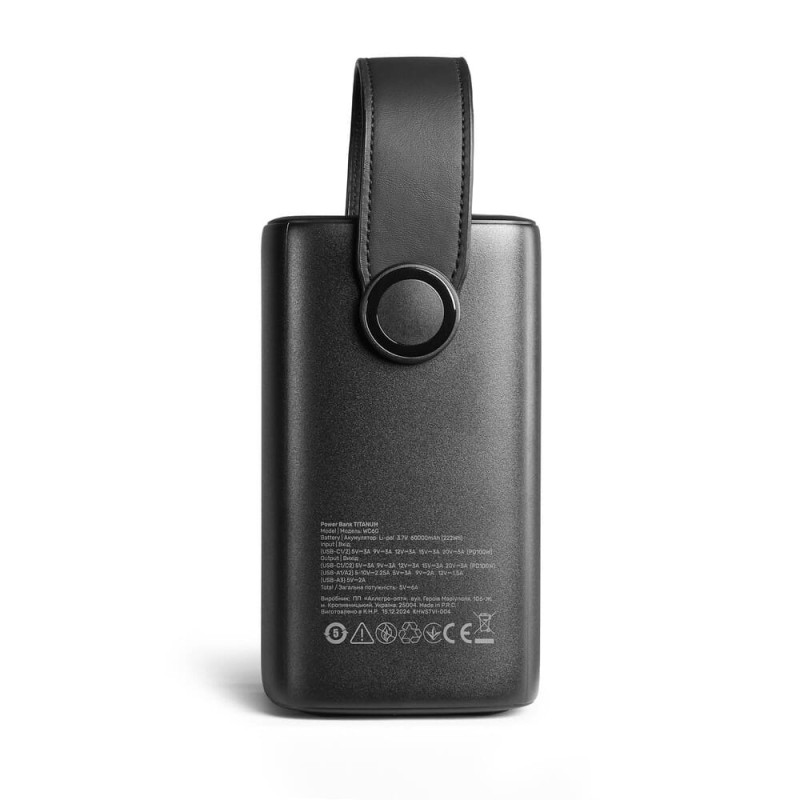 Батарея Power Bank 60000mAh TITANUM WC60 PD100W Black